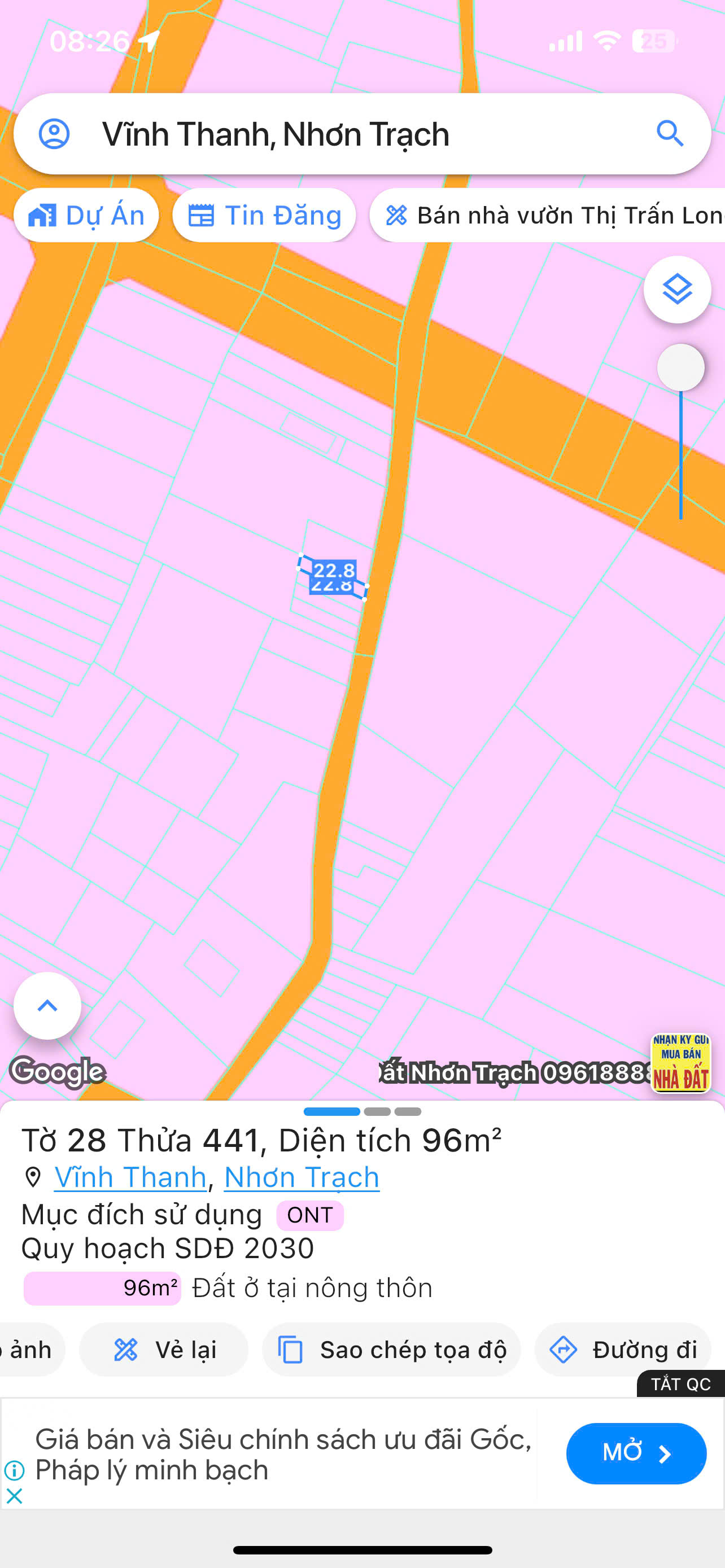 Bán đất nền Nhơn Trạch full thổ cư, đường xe hơi, khu dân cư đông đúc